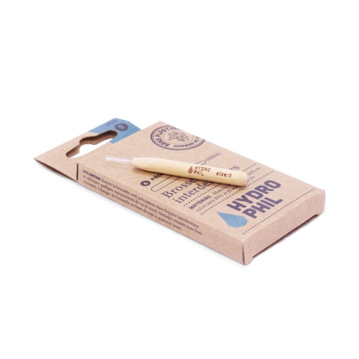 Scovolini interdentali in bambù - Set di 6, Misura 0, 0,4mm - Hydrophil