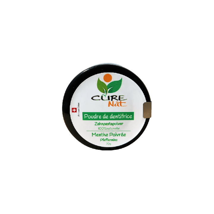 Natürliches Zahnpastapulver - Pfefferminz - 70g - Curenat