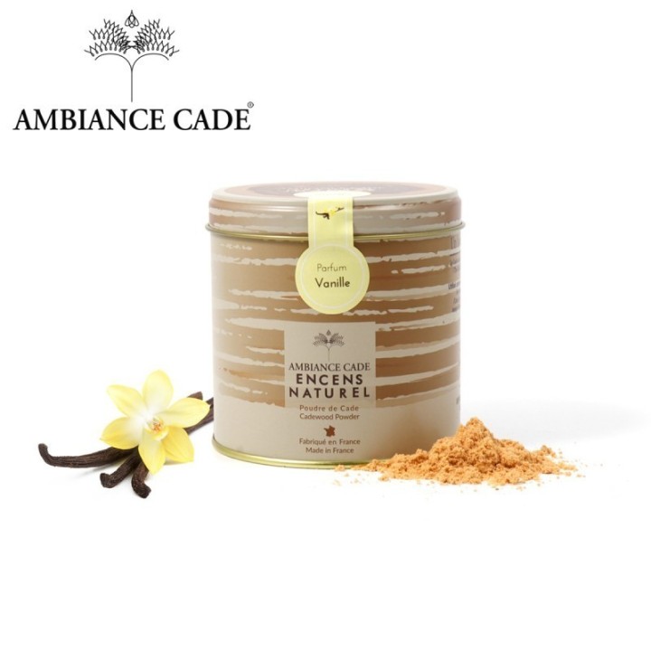 Poudre de Bois de Cade, Vanille (Encens naturel) - 90gr - Ambiance Cade