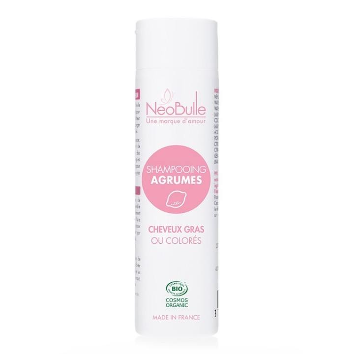Shampooing Bio aux agrumes, pour cheveux gras ou colorés - 200ml - NéoBulle