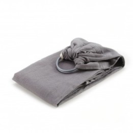 Écharpe de portage bébé en coton BIO sans nœud -  My SLING Uni , Gris Vintage - NéoBulle
