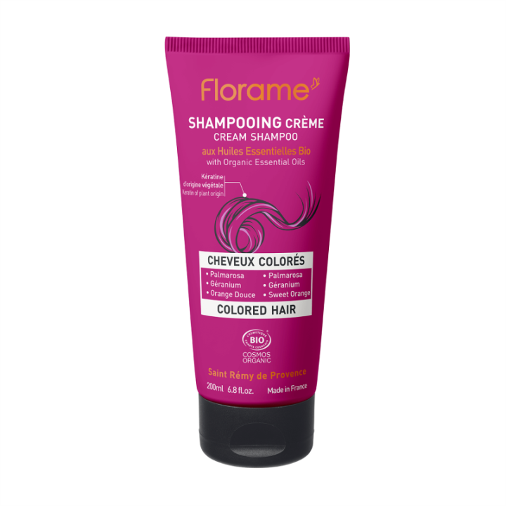 Shampoo in crema biologico per capelli colorati - 200ml - Florame