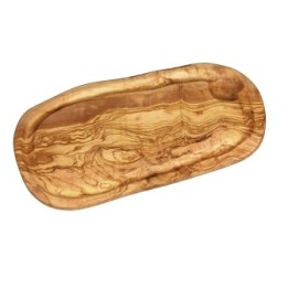 Planche en olivier huilé avec rigole - 33x15 cm - Ah Table
