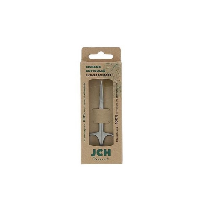 Forbici per cuticole, acciaio riciclabile spazzolato - 10cm - JCH Respect