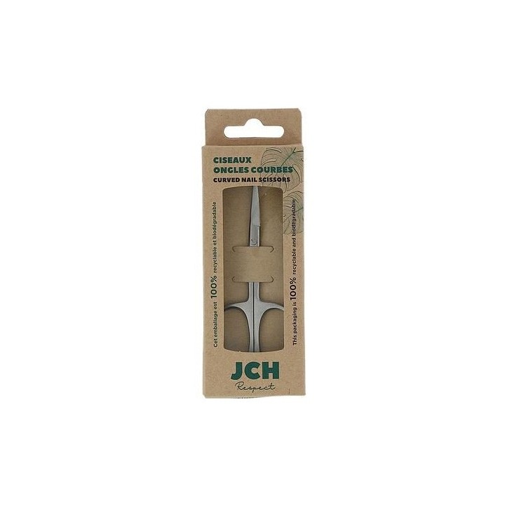 Ciseaux à ongles courbés, en acier recyclable brossé - 10cm - JCH Respect