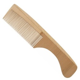 Peigne à manche artisanale à dents fines en cerisier - env. 16cm - Groetsch Kämme