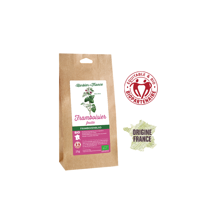Feuilles de Framboisier BIO - 25g - L'Herbier de France