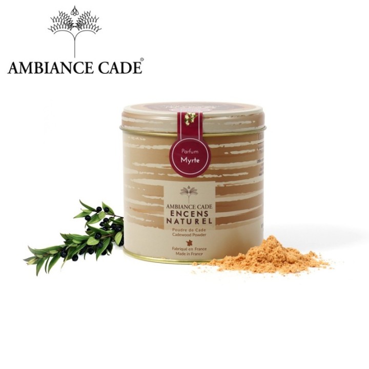 Poudre de Bois de Cade, Myrte (Encens naturel) - 90gr - Ambiance Cade