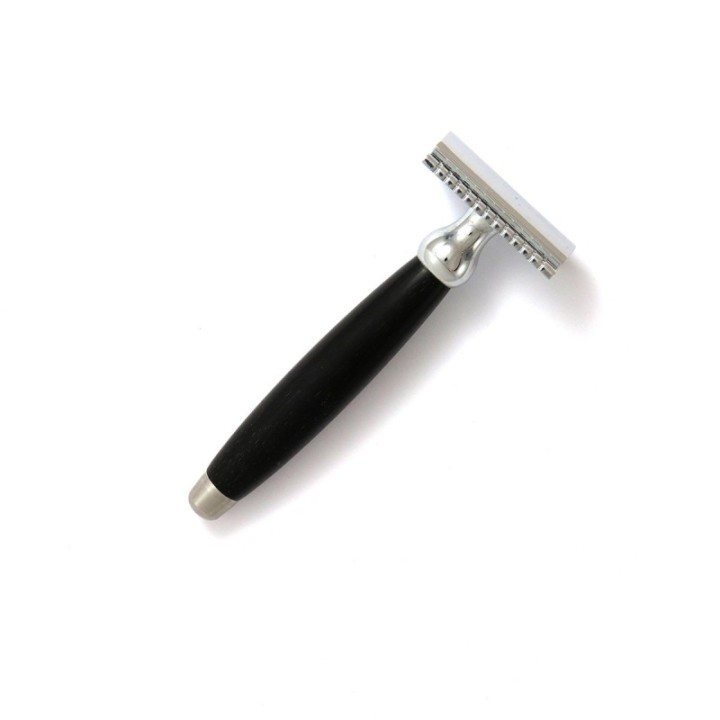 Rasoir de Sécurité en bois d'Ébène & inox - Gentleman Barbier