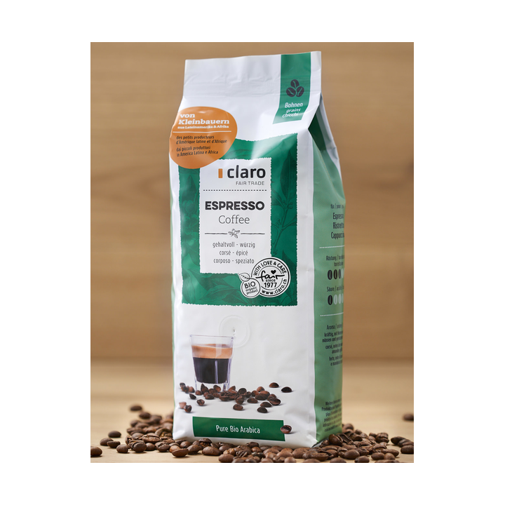 Café BIO & Equitable en grains Espresso - 500g - Claro