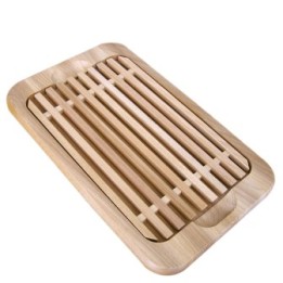 Brotbrett mit Grill, aus geöltem Buchenholz FSC zertifiziert - 40 x 23,5 x 3,5cm - Ah Table