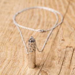 Collier à parfumer Cocconéa en acier inoxydable, couleur argent, avec chaine de 70cm - Innozbiz