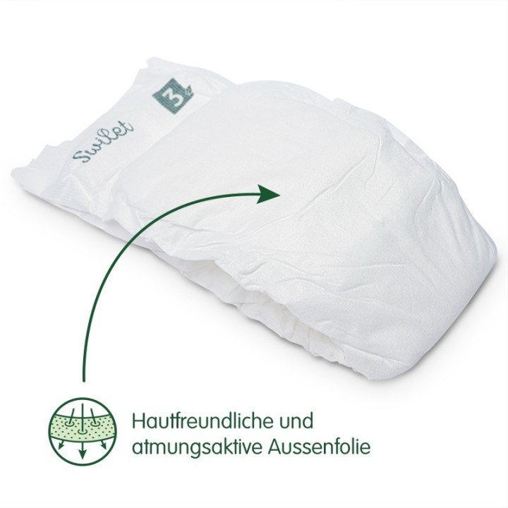 Die Biowindel - Gr. 3, Midi (5-9 kg) - 44 Stk Beutel - Swilet