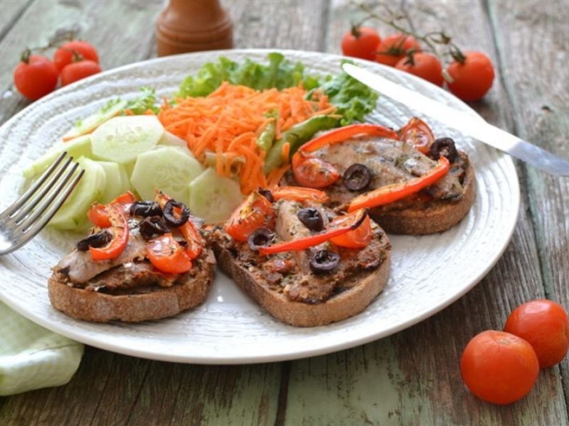 Recette Bruschetta aux Sardines, Olive et Aneth